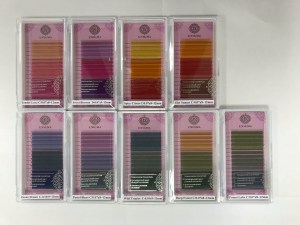 Цветные ресницы Enigma микс 0,10/D/9-13 mm 